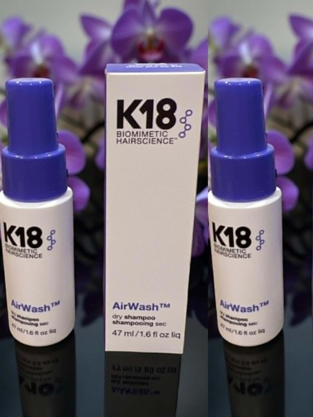 K18 Biomimetic HairScience AirWash Dry Shampoo 1.6 oz_ 2 units